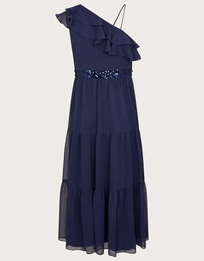 Children Ruby Ruffle Prom Dress Blue Monsoon Dresses