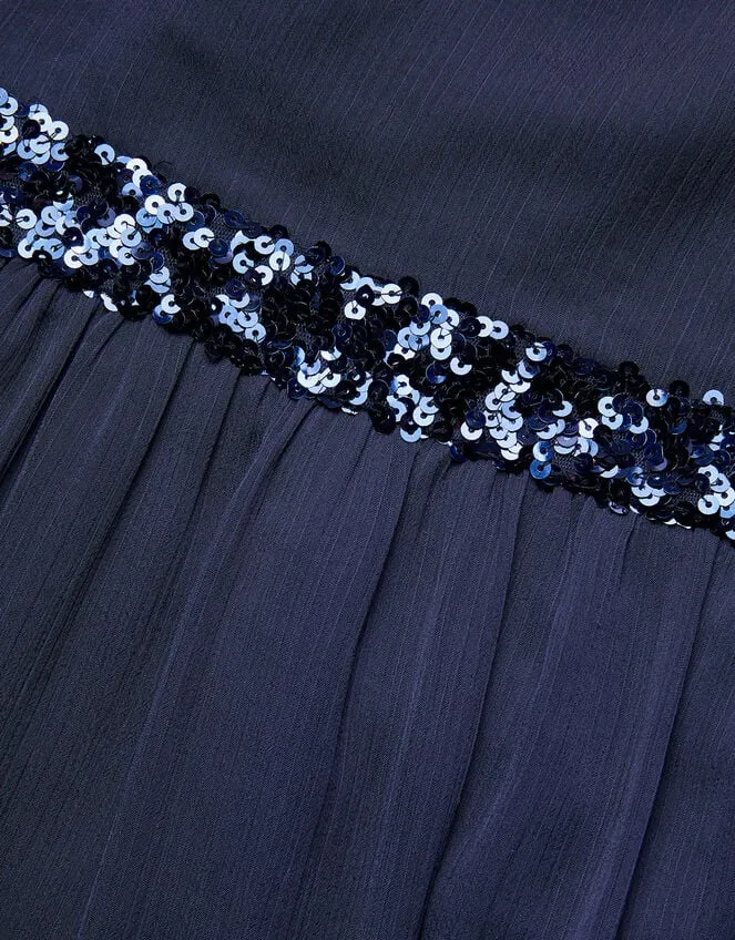 Children Ruby Ruffle Prom Dress Blue Monsoon Dresses