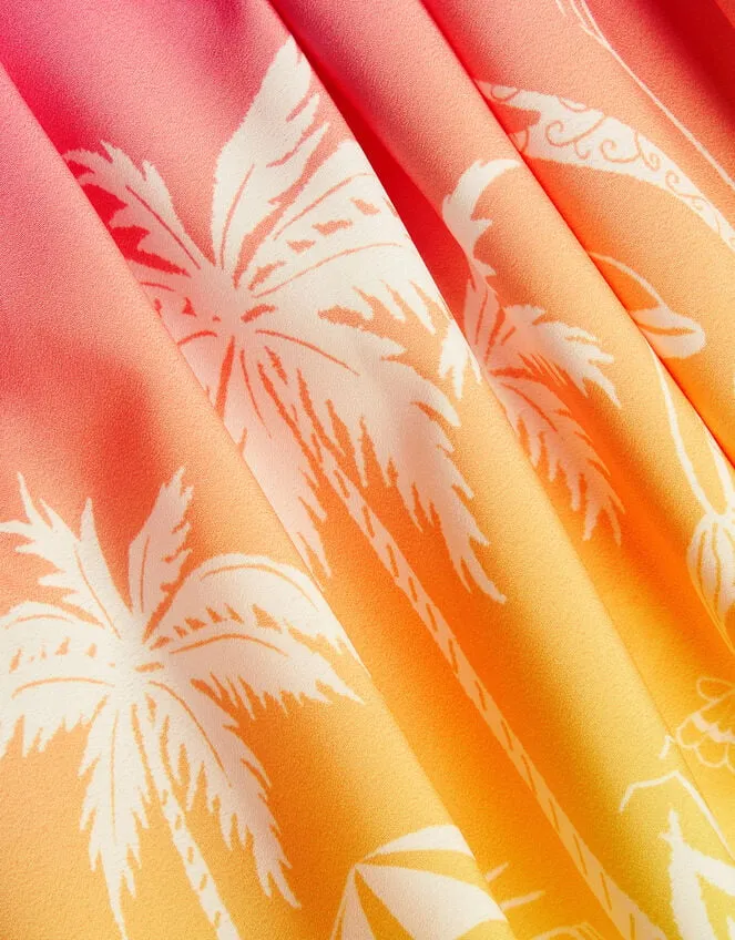 Children Sunset Palm Print Dress Multi Monsoon Dresses