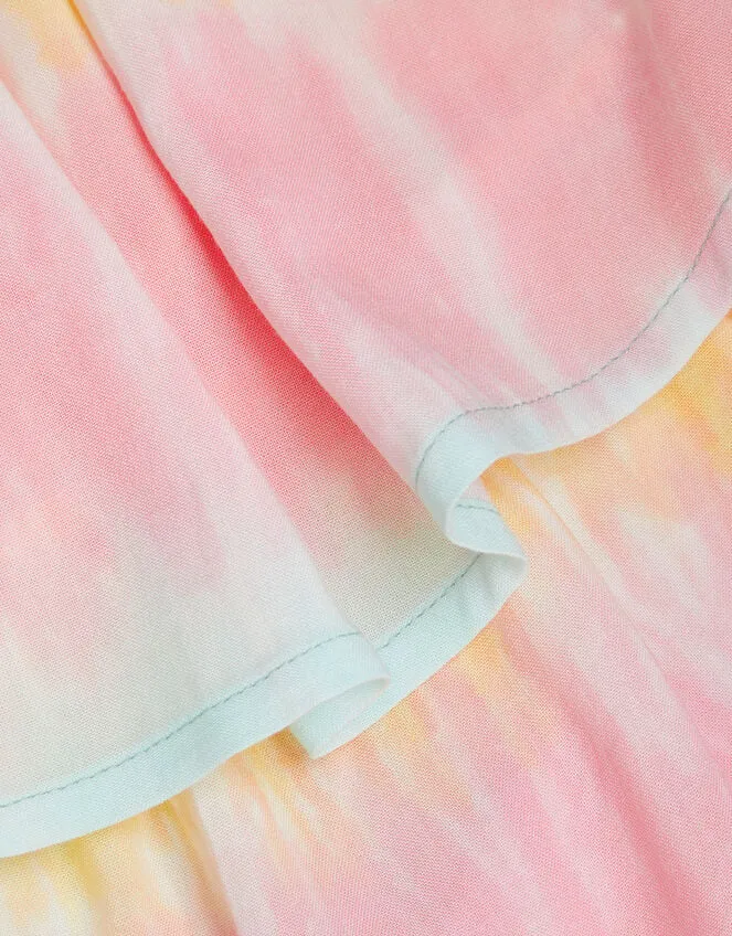 Children Tie Dye Culotte Playsuit Multi Monsoon Beachwear and Swimwear