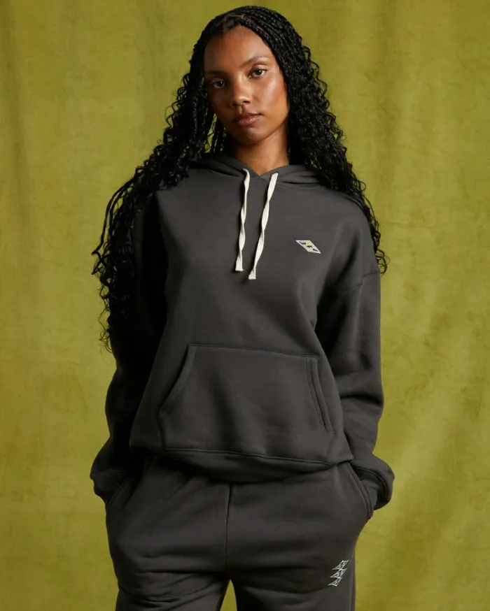 Circle Bloom Sweatshirt Off Black Women Billabong Sweatshirts and Fleece