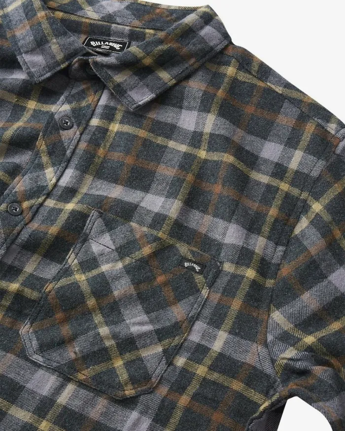 Classic Flannel Long Sleeve Shirt Black Men Billabong Flannels