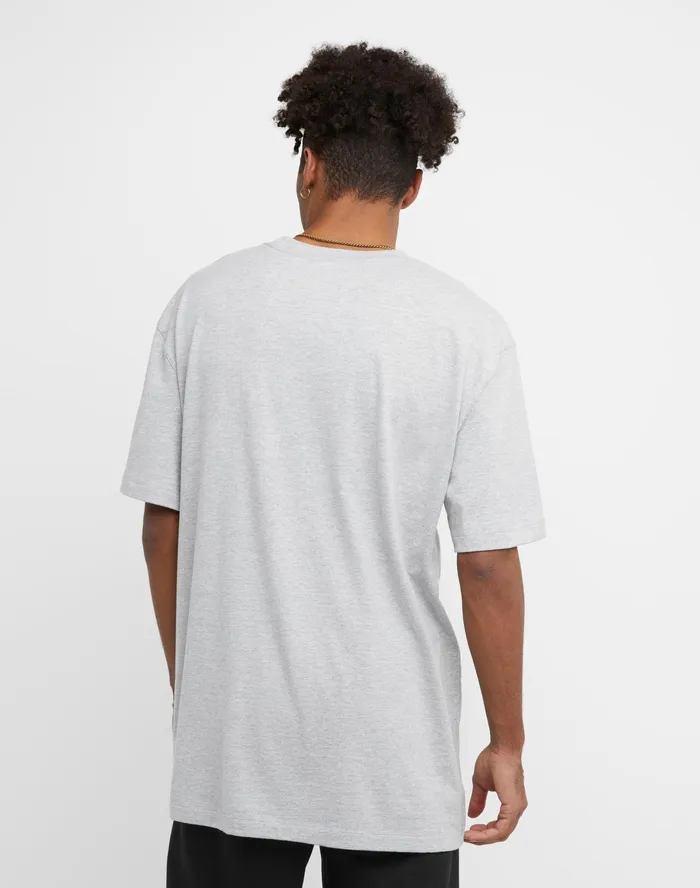 Classic Graphic TShirt Champion Greeting Oxford Grey Men Champion TShirts and Tops