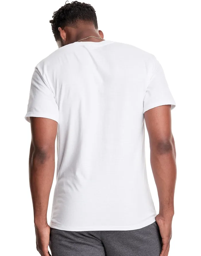 Classic Graphic TShirt Script Logo White Men Champion TShirts and Tops