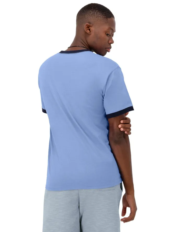 Classic Ringer Graphic TShirt Rec Club Intramural Plaster Blue Heather Men Champion TShirts and Tops