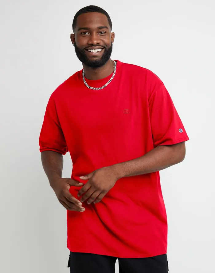 Classic TShirt C Logo Big and Tall Scarlet Men Champion TShirts and Tops