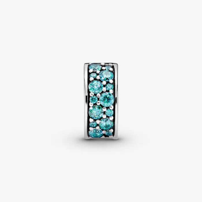 Clips Women Pandora Teal PavClip Charm Green