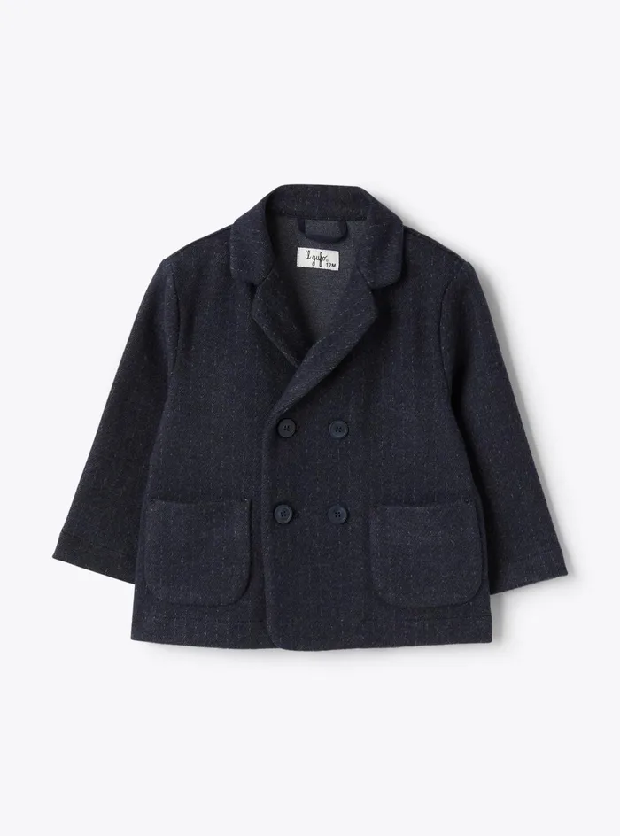 Coats And Jackets Baby 036 Il Gufo Sweat Blazer With Pinstripe Pattern
