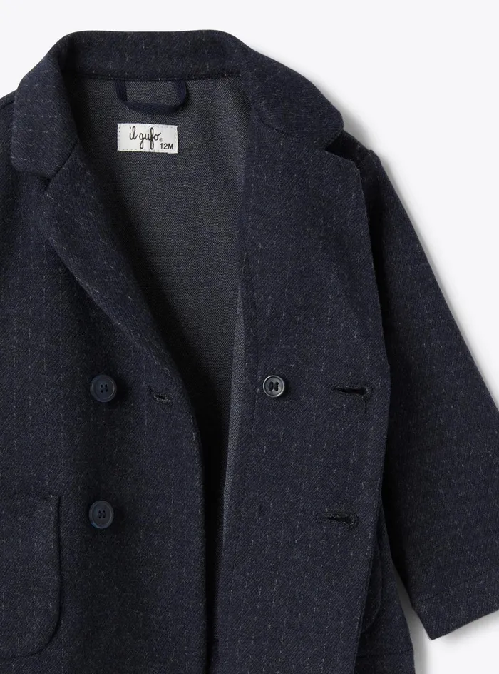 Coats And Jackets Baby 036 Il Gufo Sweat Blazer With Pinstripe Pattern