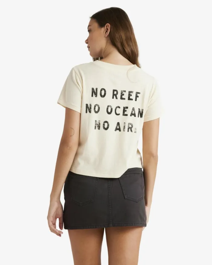 Coral Gardener Shrunken Tee Top White Cap Women Billabong Tops