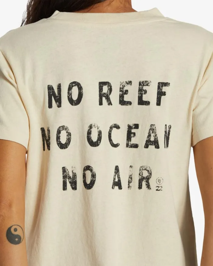 Coral Gardener Shrunken Tee Top White Cap Women Billabong Tops