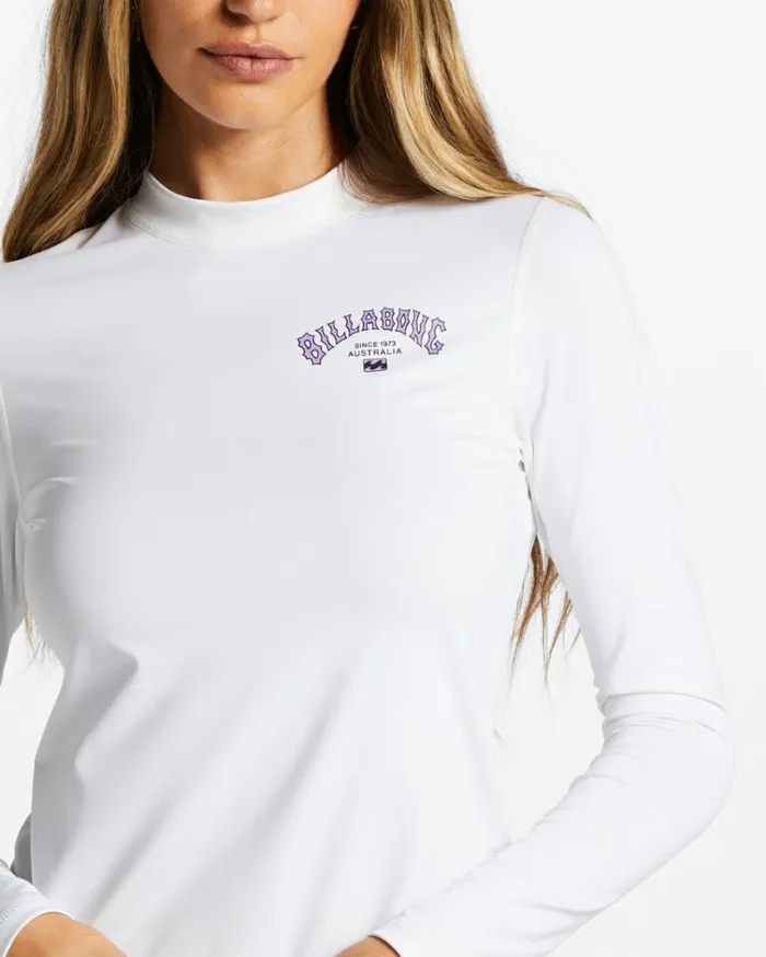 Core Long Sleeve UPF 50 Rashguard White Women Billabong Rashguards and Bodysuits