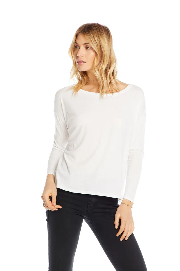 Cotton Basics Long Sleeve Crew Neck Seamed Back Dolman Tee Womens Loungewear Chaser Brand Cotton Basics Long Sleeve Crew Neck Seamed Back Dolman Tee Womens Loungewear Chaser Brand