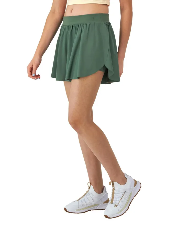 Court Shorts High Density C Logo 3034 Nurture Green Women Champion Shorts