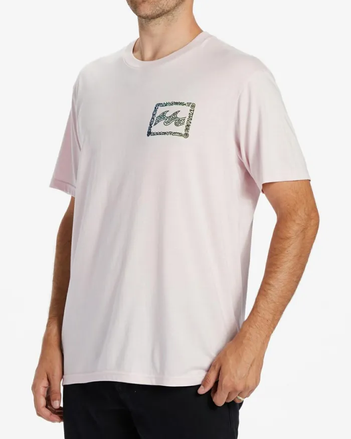 Crayon Wave TShirt Pastel Men Billabong TShirts