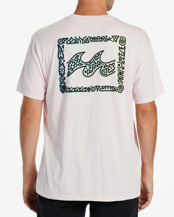 Crayon Wave TShirt Pastel Men Billabong TShirts