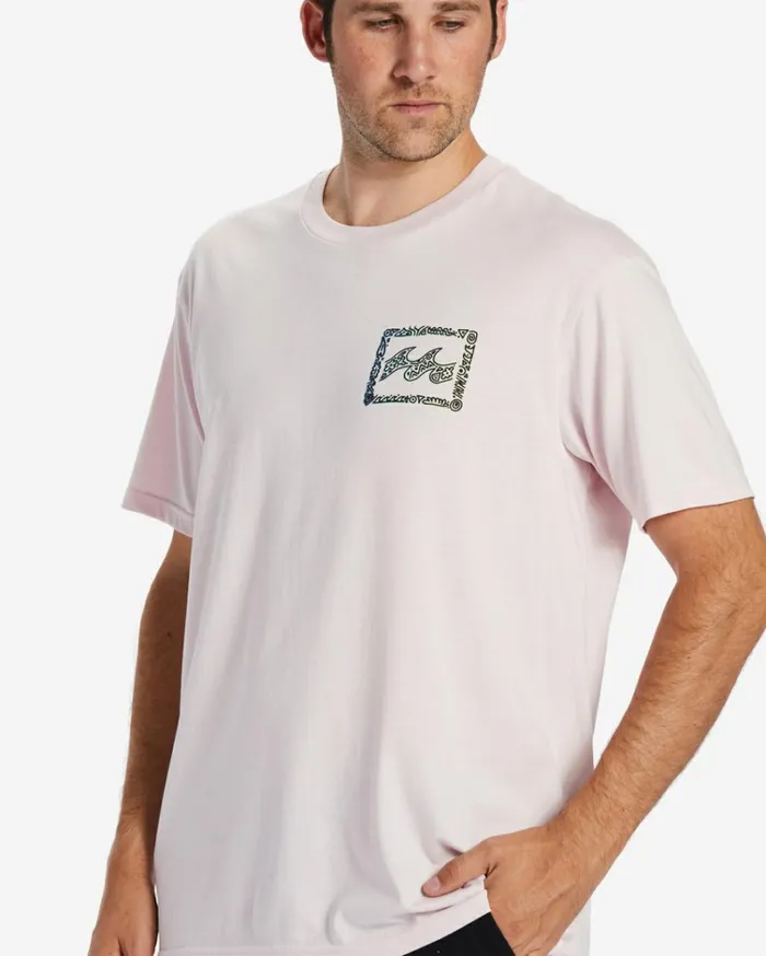 Crayon Wave TShirt Pastel Men Billabong TShirts