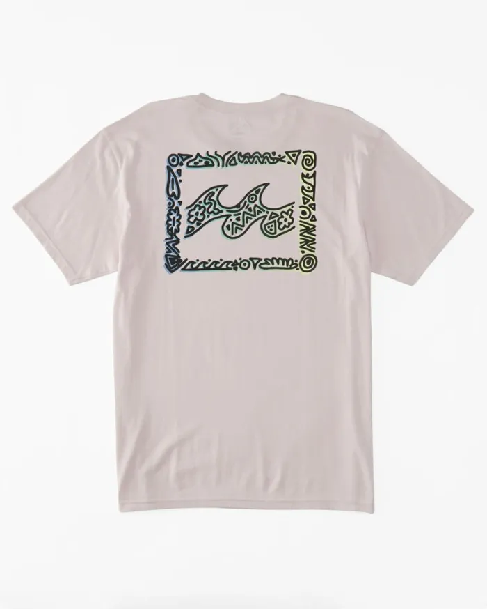 Crayon Wave TShirt Pastel Men Billabong TShirts