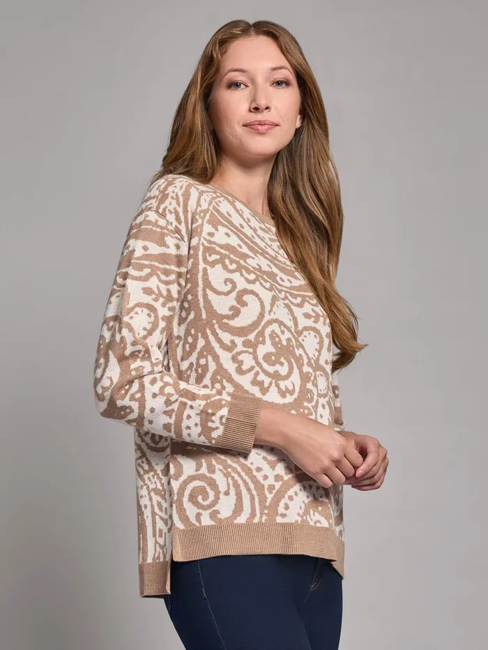Crew Neck HiLo Hem Sweater Women Jones New York Sweaters and Cardigans Crew Neck HiLo Hem Sweater Women Jones New York Sweaters and Cardigans