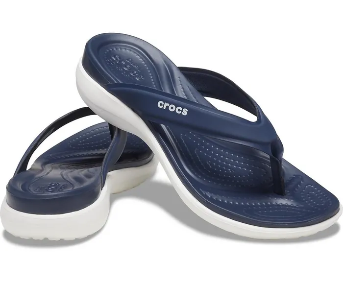 Crocs Capri V Sporty Flip Navy Womens Sandals