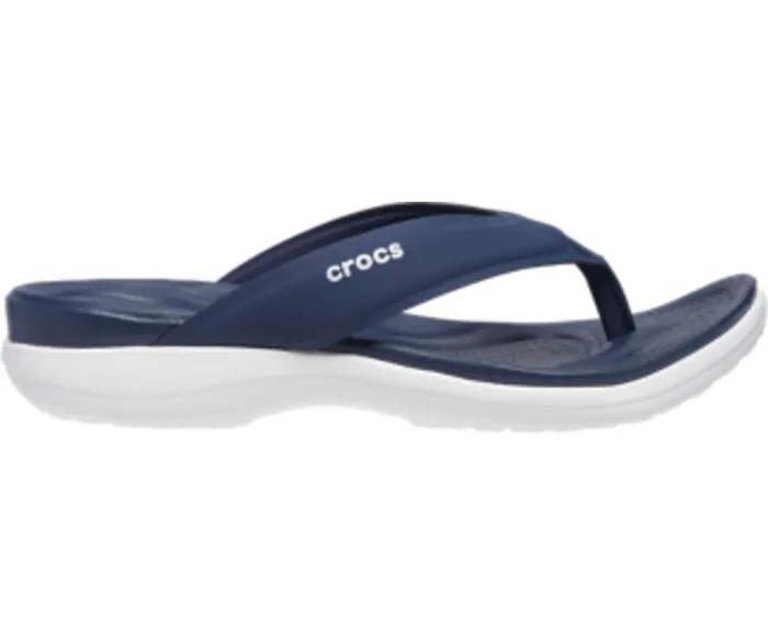 Crocs Capri V Sporty Flip Navy Womens Sandals