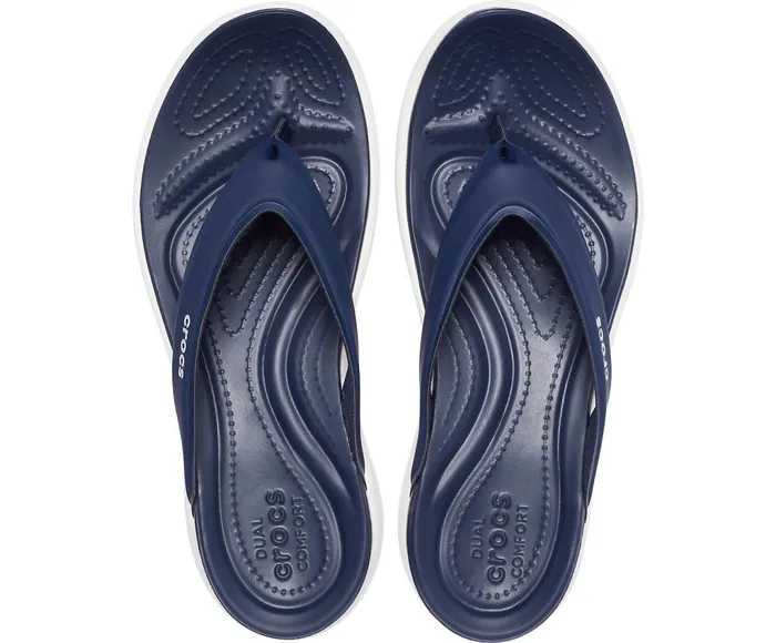 Crocs Capri V Sporty Flip Navy Womens Sandals