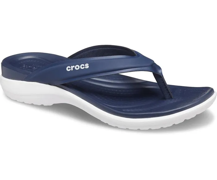 Crocs Capri V Sporty Flip Navy Womens Sandals