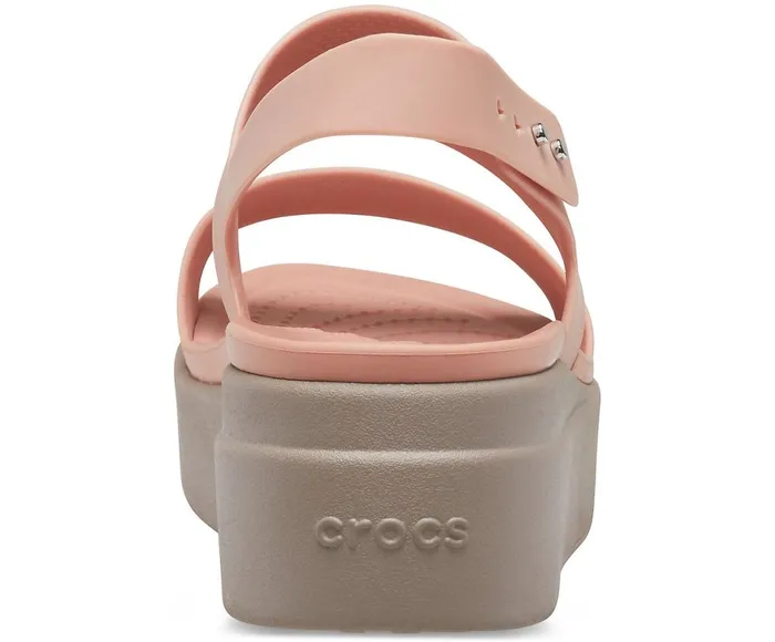 Crocs Crocs Brooklyn Low Wedge Pale Blush Mushroom Womens Sandals