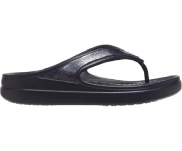 Crocs Crocs Sloane Shine Wedge Flip Black Womens FlipFlops