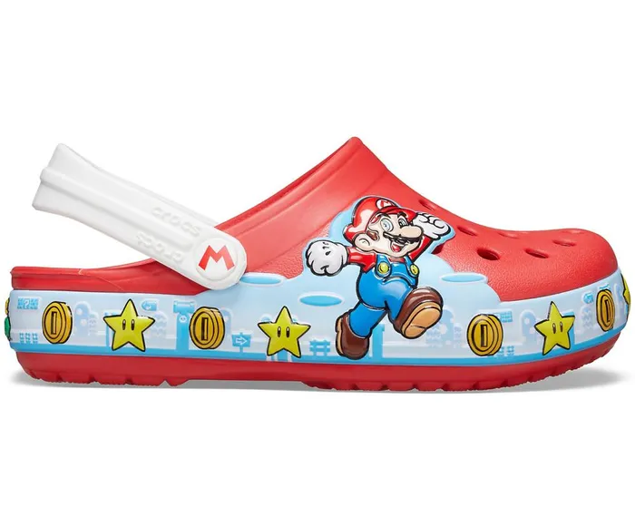 Crocs Kids039 Crocs Fun Lab Super Mario Lights Clog Flame Boys Clogs