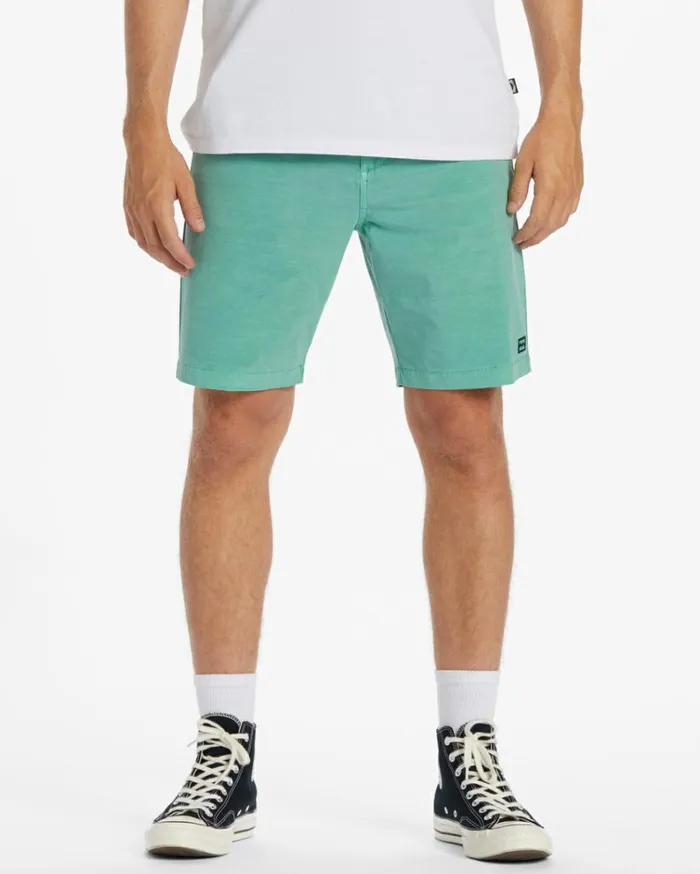 Crossfire Wave Washed 18034 Hybrid Submersible Shorts Dusty Jade Men Billabong Shorts