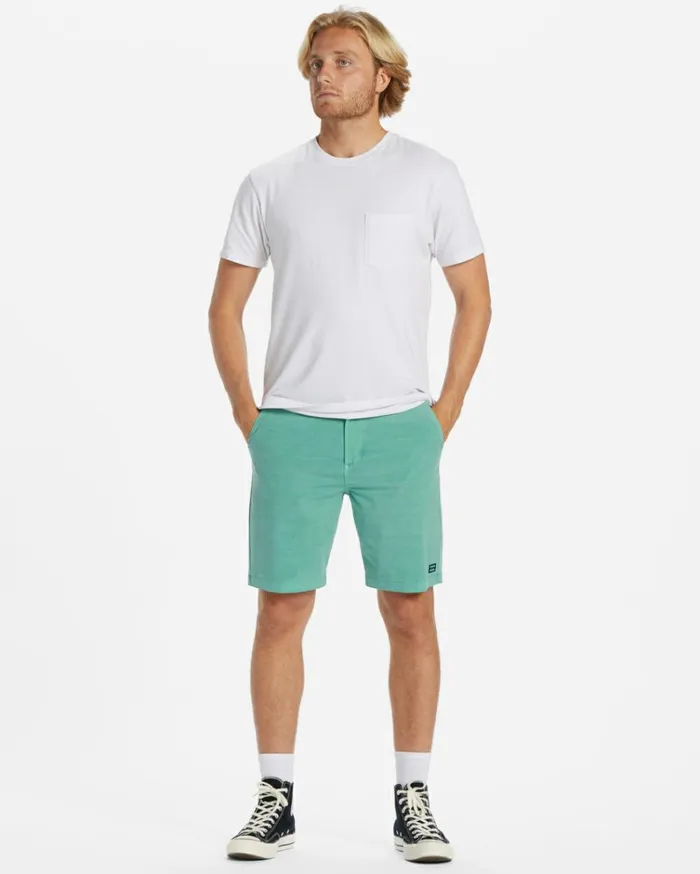 Crossfire Wave Washed 18034 Hybrid Submersible Shorts Dusty Jade Men Billabong Shorts