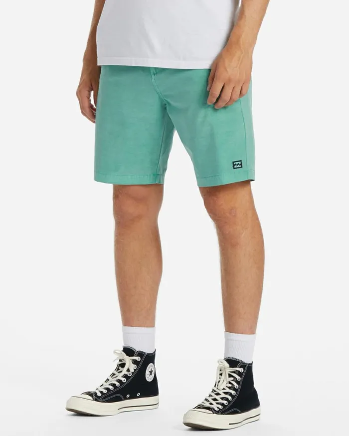 Crossfire Wave Washed 18034 Hybrid Submersible Shorts Dusty Jade Men Billabong Shorts