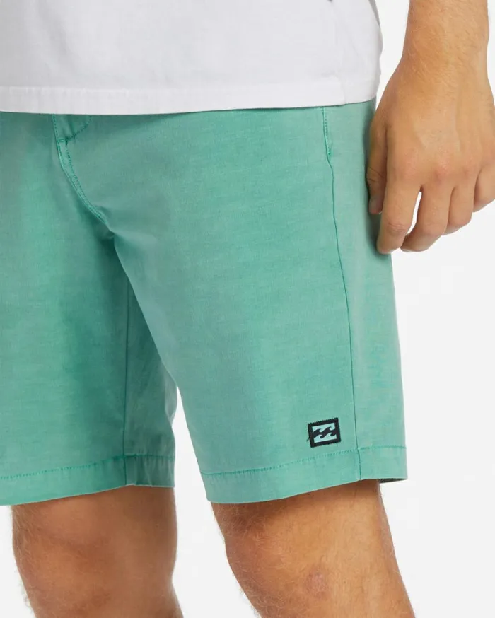 Crossfire Wave Washed 18034 Hybrid Submersible Shorts Dusty Jade Men Billabong Shorts