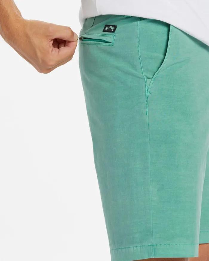 Crossfire Wave Washed 18034 Hybrid Submersible Shorts Dusty Jade Men Billabong Shorts
