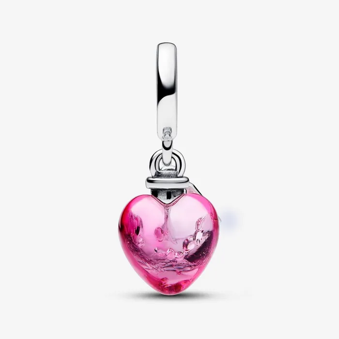 Dangle Charms Women Pandora Love Potion Murano Glass Heart Dangle Charm