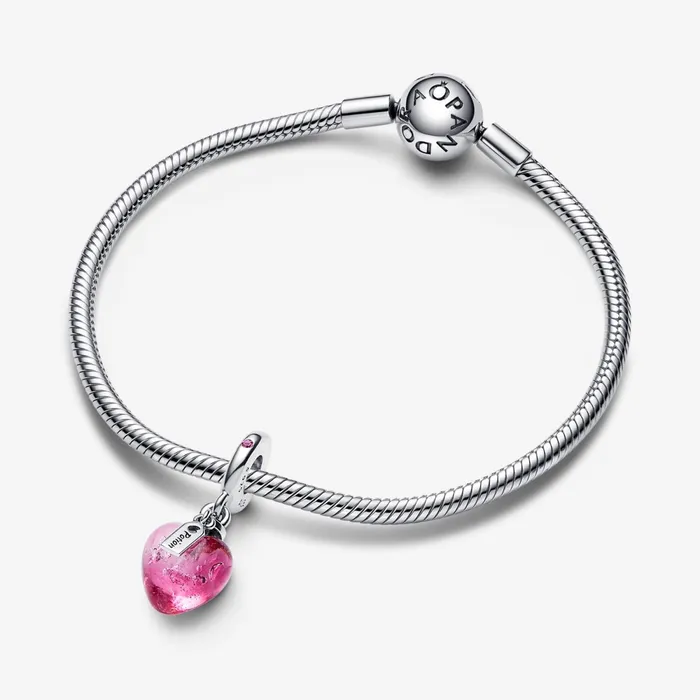Dangle Charms Women Pandora Love Potion Murano Glass Heart Dangle Charm