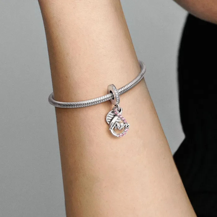 Dangle Charms Women Pandora Mum Infinity Pav Double Dangle Charm
