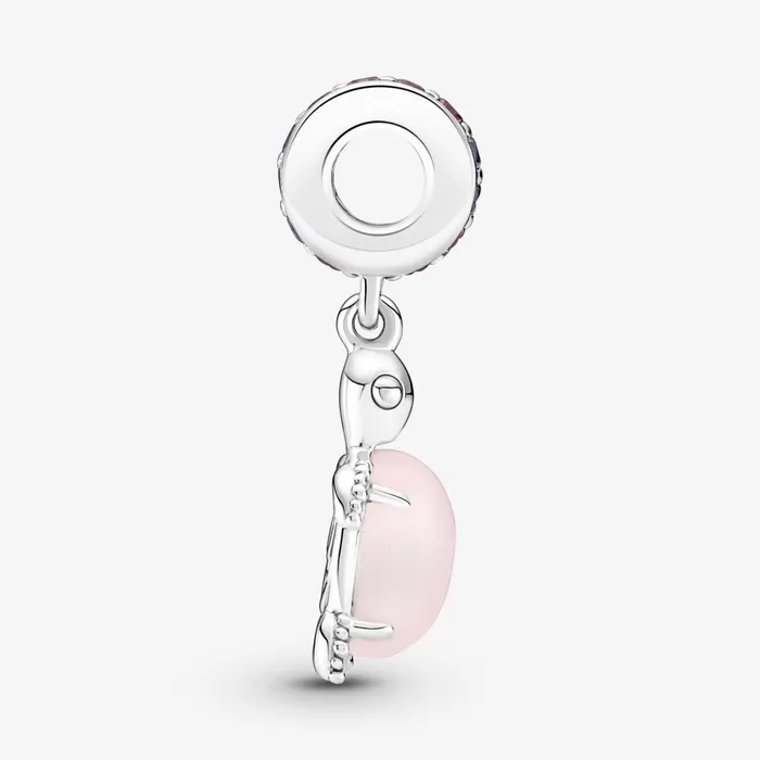 Dangle Charms Women Pandora Murano Glass Pink Sea Turtle Dangle Charm Pink