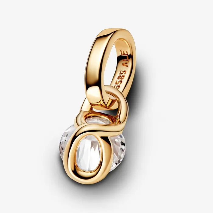 Dangle Charms Women Pandora Online Talisman 14k Gold Labgrown Diamond Infinity Pendant