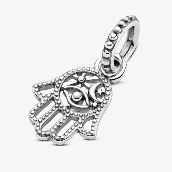 Dangle Charms Women Pandora Protective Hamsa Hand Dangle Charm Sterling Silver
