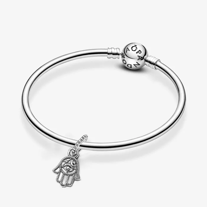 Dangle Charms Women Pandora Protective Hamsa Hand Dangle Charm Sterling Silver