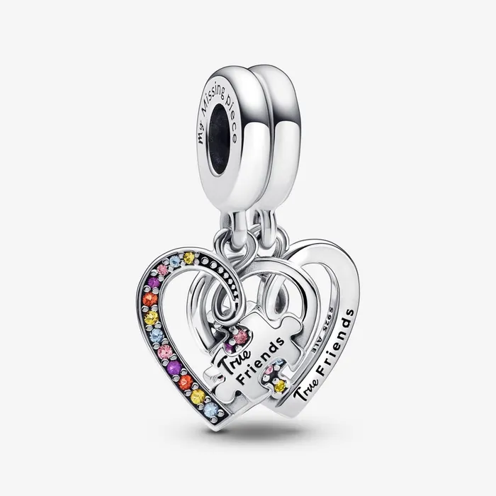 Dangle Charms Women Pandora Puzzle Piece Hearts Splittable Friendship Dangle Charm