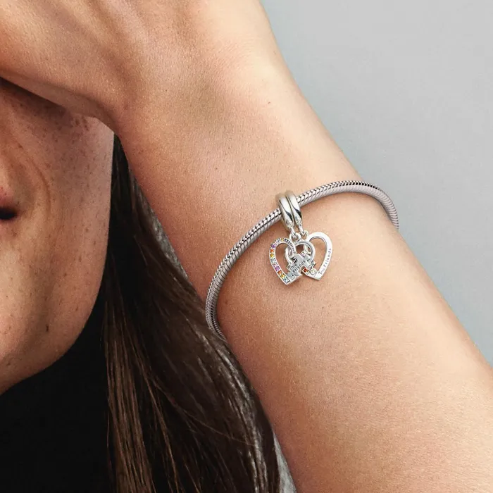 Dangle Charms Women Pandora Puzzle Piece Hearts Splittable Friendship Dangle Charm