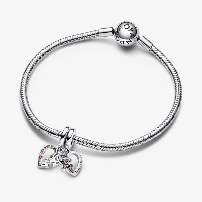 Dangle Charms Women Pandora Puzzle Piece Hearts Splittable Friendship Dangle Charm