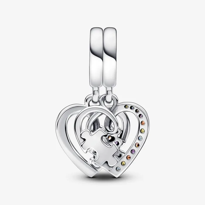 Dangle Charms Women Pandora Puzzle Piece Hearts Splittable Friendship Dangle Charm