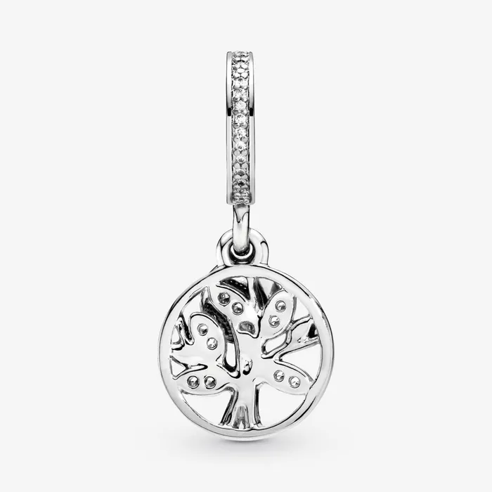 Dangle Charms Women Pandora Sparkling Family Tree Dangle Charm Twotone