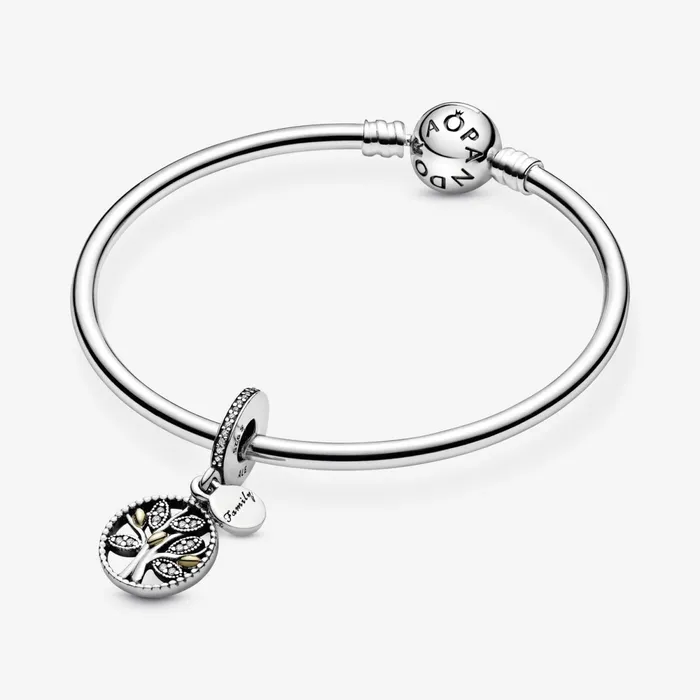 Dangle Charms Women Pandora Sparkling Family Tree Dangle Charm Twotone