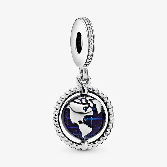 Dangle Charms Women Pandora Spinning Globe Dangle Charm