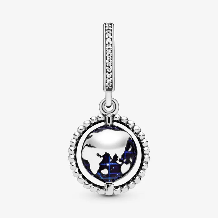 Dangle Charms Women Pandora Spinning Globe Dangle Charm